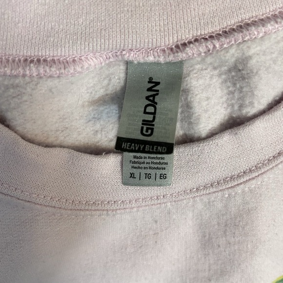 Nirvana Smiley Graphic Crewneck Sweatshirt XL Pink Vintage Band Merch - Picture 6 of 7